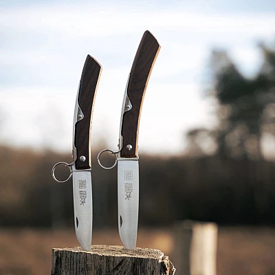 Robert Herder Ibex 120 Koolstof Zakmes Olijfhout Handvat