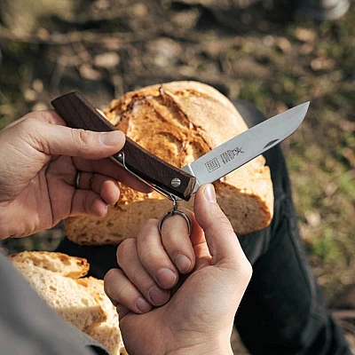 Robert Herder Ibex 100 Roestvrij Zakmes Rookeiken handvat