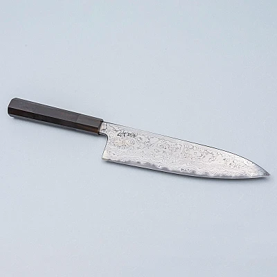 JNS Kokorozashi Tanaka Shirogami 1 Damast Kurozoma Gyuto 22.5 cm