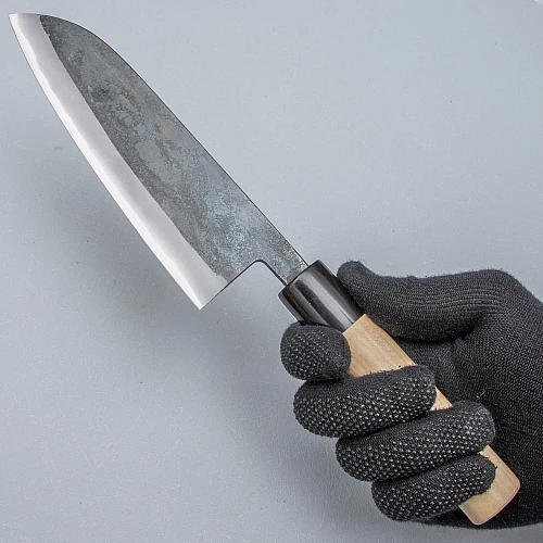 JNS Tanuki Shiro #2 Kurouchi Santoku 16.5 cm