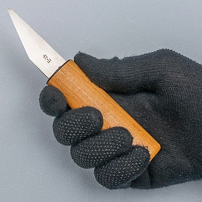 Kanetsune Kiridashi Rikizan Knife Cherry Wood