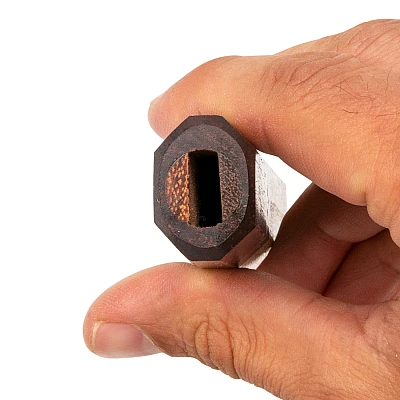 Handvat Gouden Teak Ocatagon