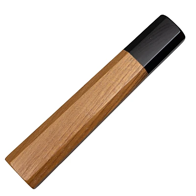 Handvat Teak met Buffelhoorn 128 mm