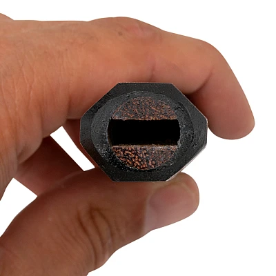 Handvat Donker hout met Ringen Ocatagon