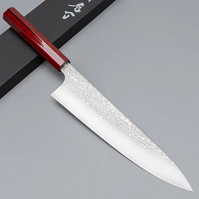 Kei Kobayashi SG-2 Damask Red Gyuto 24 cm