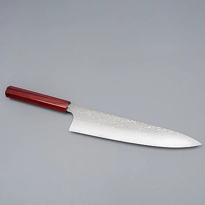 Kei Kobayashi SG-2 Damask Red Gyuto 24 cm