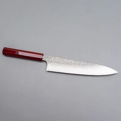 Kei Kobayashi SG-2 Damask Red Gyuto 21 cm