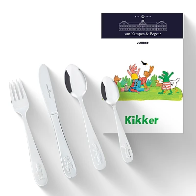 Kinderbestek Kempen en Begeer Kikker 4 Delig 