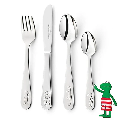 Kinderbestek Kempen en Begeer Kikker 4 Delig 