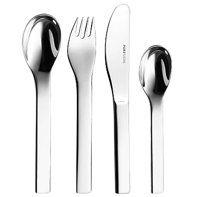 Kinderbestek One Mini 4-delig Hoogglans