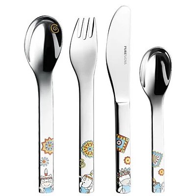 Kinderbestek One Moema Indiaantjes 4-delig