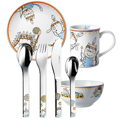 Kinderbestek One Moema Indiaantjes 7-delig