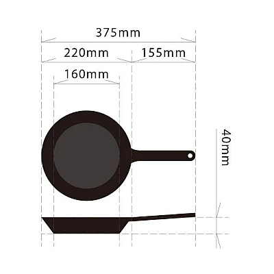 Nokaji Yamago Kuwakaji Handgeschmiedete Bratpfanne 18 cm