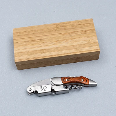 Laguiole Du Coeur Waiter's Knife / Wine Opener Rosewood with Bamboo Box