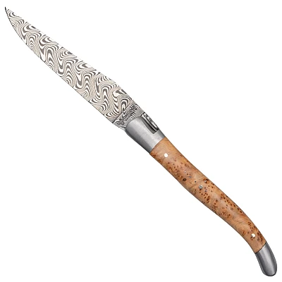 Laguiole en Aubrac Balbach Damast Zakmes Jeneverbes 12 cm