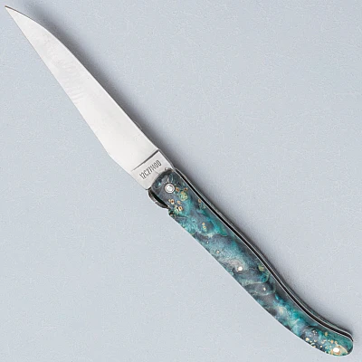 Laguiole en Aubrac Zakmes Cosmos Blue Elder Earth Bee 12 cm