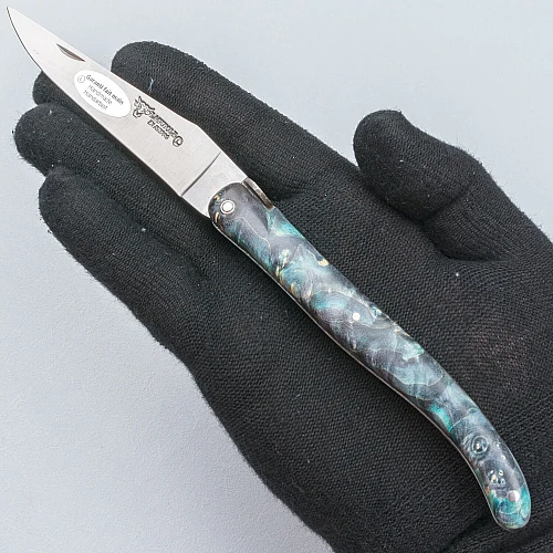 Laguiole en Aubrac Zakmes Cosmos Blue Elder Earth Bee 12 cm