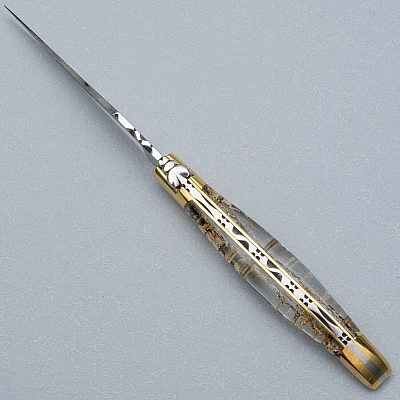 Laguiole en Aubrac Zakmes Gold Glitter Brass 12 cm