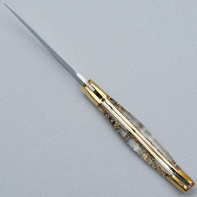 Laguiole en Aubrac Zakmes Gold Glitter Brass 12 cm