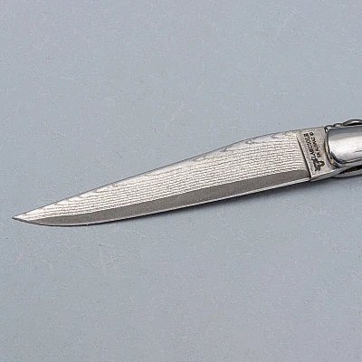 Laguiole en Aubrac Damast Zakmes Hoorn 12 cm