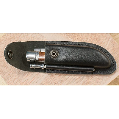 Laguiole Style de Vie Zakmes Rozenhout met Leren Hoesje en Aanzetstaal 