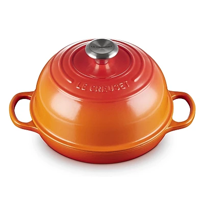 Le Creuset Signature Brottopf 24 cm Orange Rot