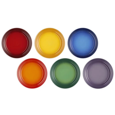Le Creuset Dinner Plates Coupe Collection Rainbow 6 Colors (2025