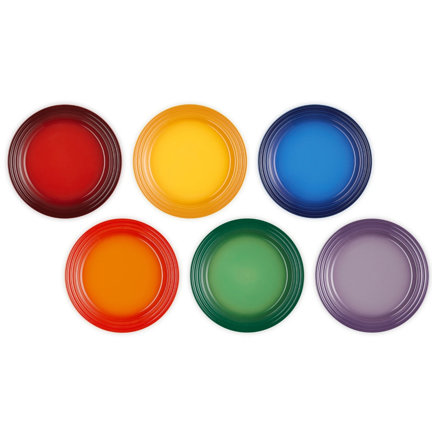 Le Creuset Breakfast Plate Set Rainbow 6-Piece | Knivesworld.eu