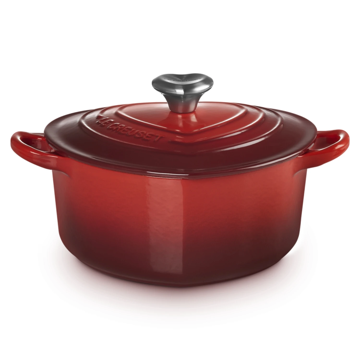 Le Creuset Signature Casserole Heart Shape 20 cm Cherry Red