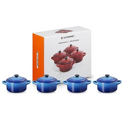 Le Creuset Cocotte Azure 4 pieces