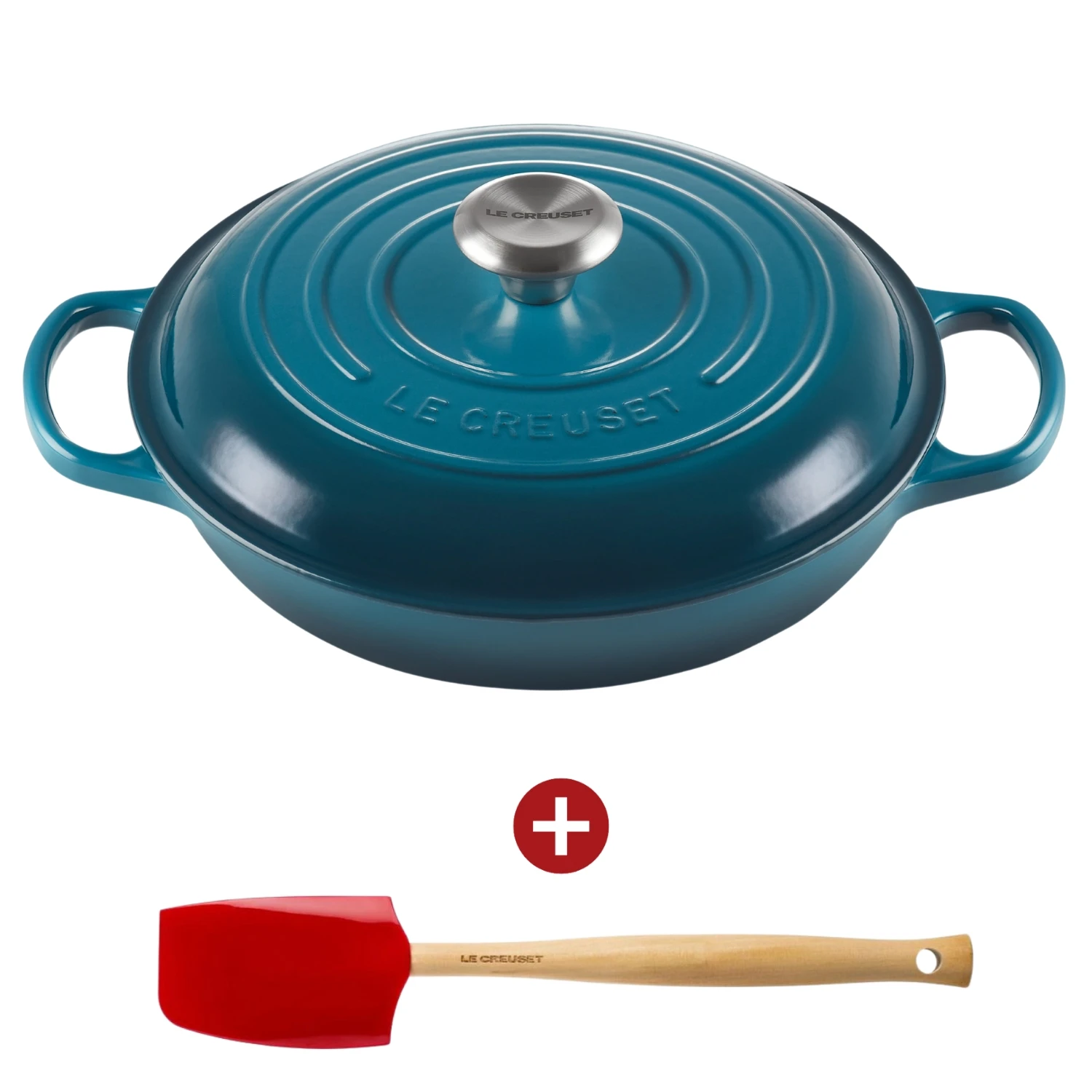 Le Creuset Campagnard 30 cm Deep Teal | Meesterslijpers.nl