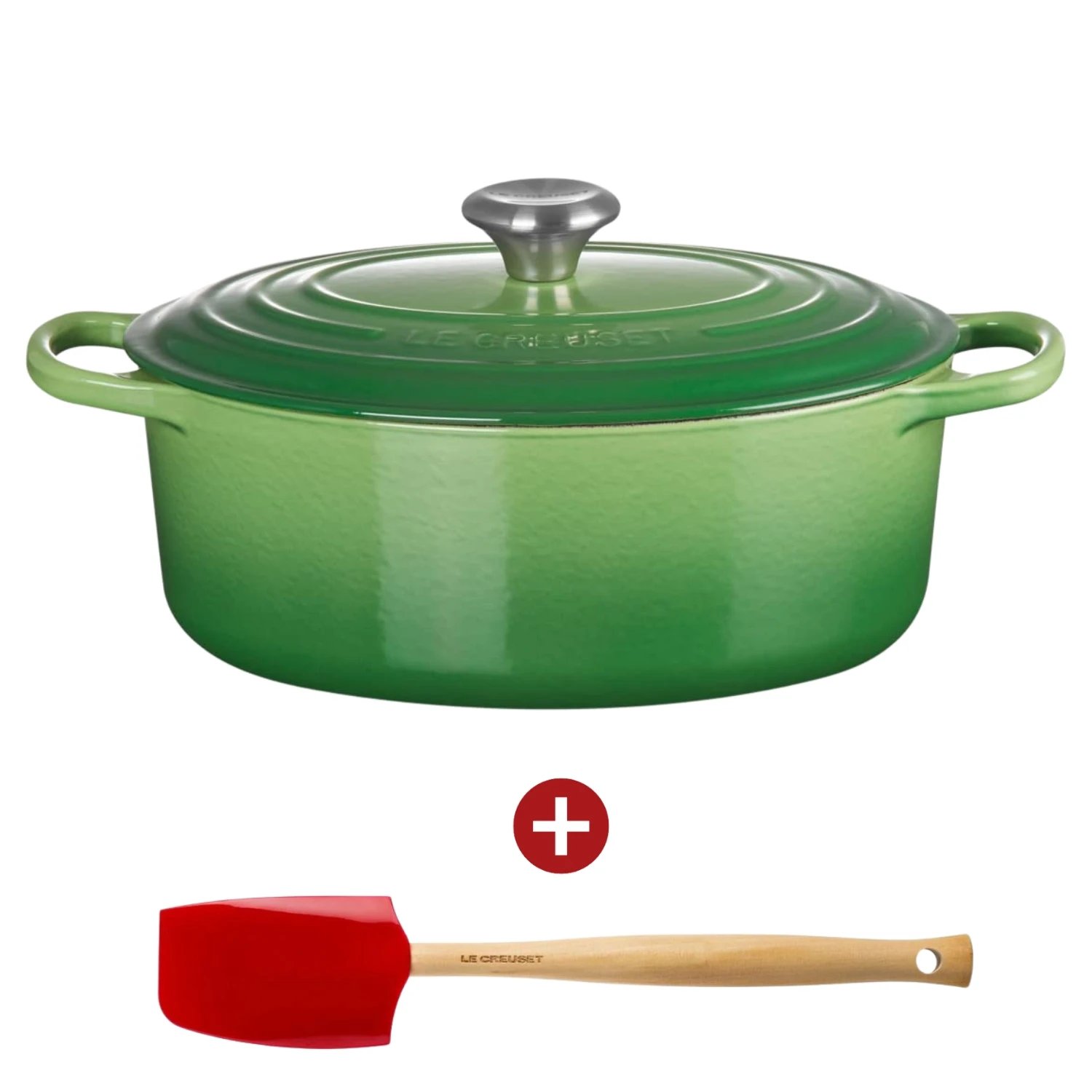 Le Creuset Signature Oval Casserole 29 cm Bamboo | Knivesworld.eu