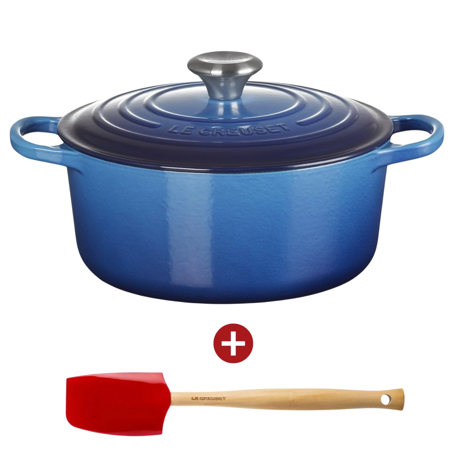 Le Creuset Signature Casserole 26 cm Azure Blue | Knivesworld.eu