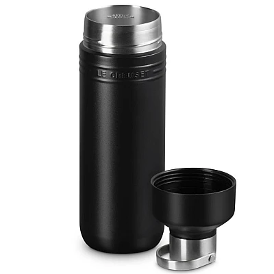 Le Creuset Drinkfles On The Go Mat Zwart 1000 ml