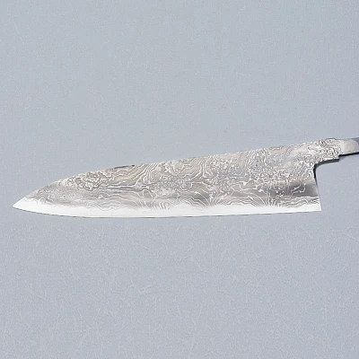 Masuda Yoshihide Shiro #2 Twisted Damast Gyuto 24 cm