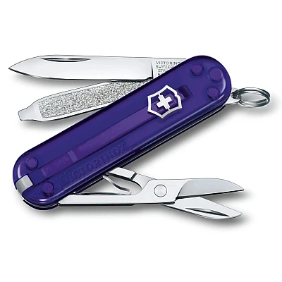 Victorinox Classic SD Transparant Persian Indigo Zakmes