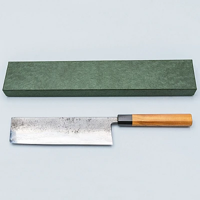 Munetoshi Blooming Iron Nashiji Nakiri 21 cm