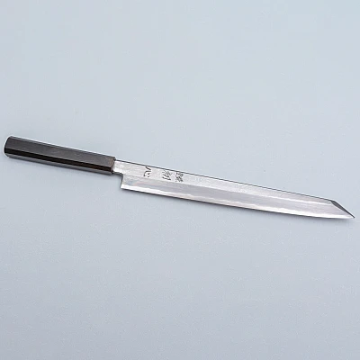 Nakagawa Satoshi Aogami Damast Ebony Kiritsuke Yanagiba 30 cm