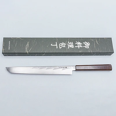 Nakagawa Satoshi Aogami Damast Ebony Sakimaru 27 cm