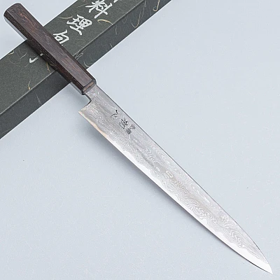 Nakagawa Satoshi Aogami Damast Ebony Sujihiki 27 cm