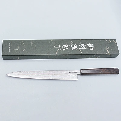 Nakagawa Satoshi Aogami Damast Ebony Sujihiki 27 cm