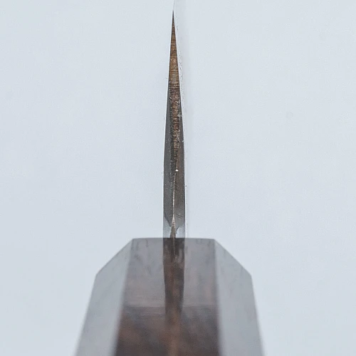 Nakagawa Satoshi Aogami Damast Ebony Kiritsuke 21 cm