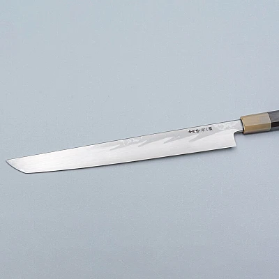 Nakagawa Satoshi Aogami Damast Ebony White Sakimaru 27 cm