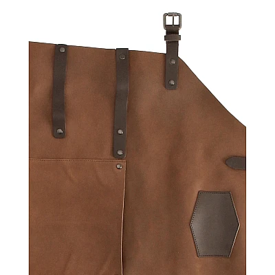 Old West Leren Schort Cognac