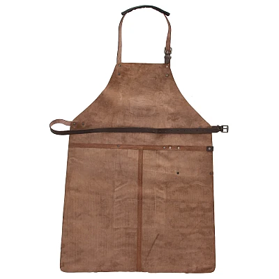 Old West Leren Schort Cognac