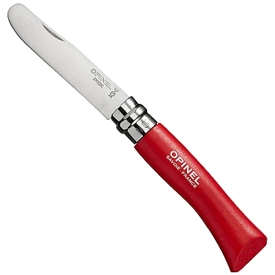 Opinel Zakmes Afgerond no. 7 Roestvrij Rood