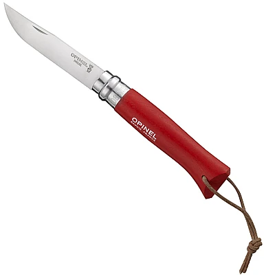 Opinel Zakmes no. 8 Roestvrij Rood