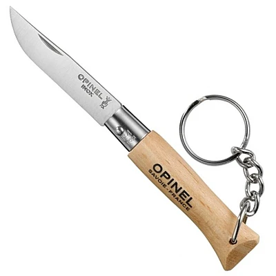 Opinel Zakmes no. 4 Roestvrij Sleutelhanger