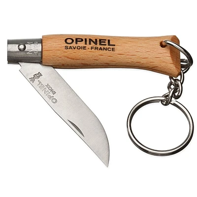 Opinel Zakmes no. 4 Roestvrij Sleutelhanger