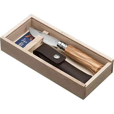 Opinel Zakmes met Olijfhout no. 8 Giftbox